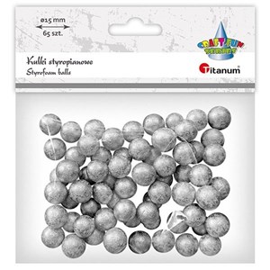 Bild von Kulki styropianowe 15mm 65szt srebrne