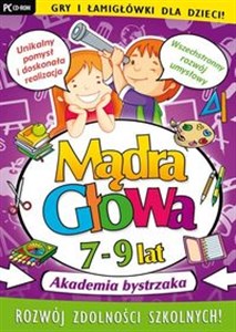 Obrazek Mądra Głowa 7-9 lat Akademia bystrzaka Gry i łamigłówki dla dzieci