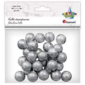 Bild von Kulki styropianowe 20mm 30szt srebrne
