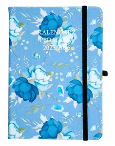 Obrazek Kalendarz Pedagoga 2025/2026 Salsa B6 tygodniowy niebieskie kwiaty