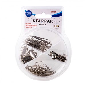 Bild von Akcesoria biurowe Starpak silver 100szt.