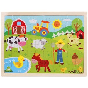 Obrazek Puzzle drewniane Farma 60el