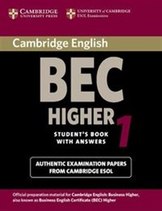 Obrazek Cambridge English BEC Higher 1 Student's Book with answers
