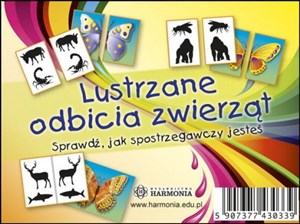 Obrazek Lustrzane odbicia zwierząt Karty Sprawdź, jak spostrzegawczy jesteś