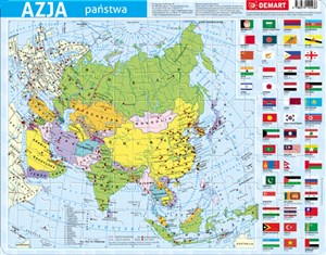 Bild von Puzzle ramkowe 72 Azja mapa polityczna