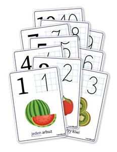 Obrazek Plansze edukacyjne A4 - Cyfry 1-10 10 kart