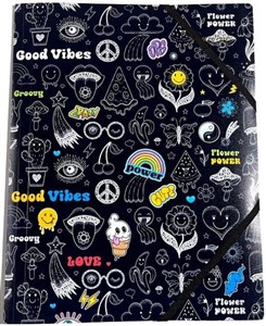 Obrazek Teczka A4+ plastikowa z gumką Good Vibes
