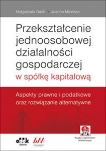 Obrazek Przekształcenie jednoosobowej działalności gospodarczej w spółkę kapitałową. PGK1284e