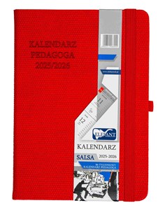 Obrazek Kalendarz Pedagoga 2025/2026 Salsa B6 tygodniowy czerwony