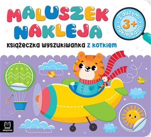 Bild von Maluszek nakleja Książeczka wyszukiwanka z kotkiem z dużymi naklejkami 3+
