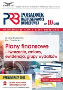 Bild von Plany finansowe-tworzenie, zmiany, ewidencja, grupy wydatków Poradnik Rachunkowości Budżetowej 10/18