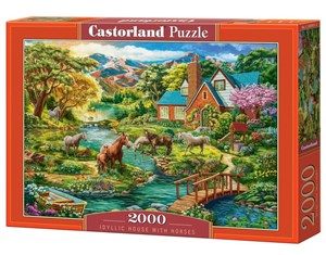 Bild von Puzzle 2000 Idyllic House with Horses