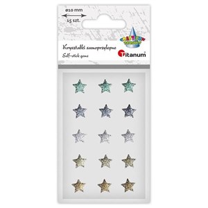 Obrazek Kryształki samoprzylepne gwiazdki 10x10mm 15szt