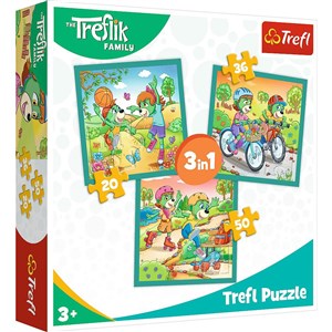 Obrazek Puzzle 3w1 Poznaj Trefliki 34872