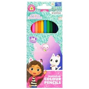 Obrazek Kredki ołówkowe 12 kolorów Gabby's Dollhouse