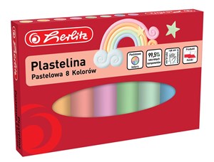 Obrazek Plastelina pastelowa 8 kolorów