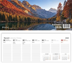 Obrazek Kalendarz 2026 biurkowy poziomy mix
