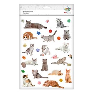 Bild von Naklejki papierowe koty, kwiaty 32szt.