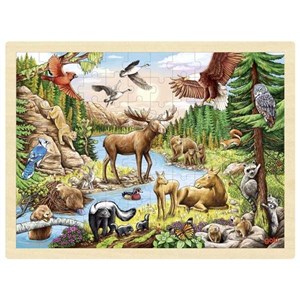 Bild von Puzzle Zwierzęta Północnoamerykańskie 96 elem. , Goki 57409