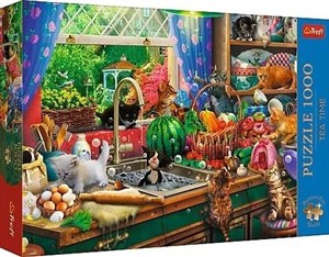 Obrazek Puzzle 1000 Tea Time Kociaki rozrabiaki