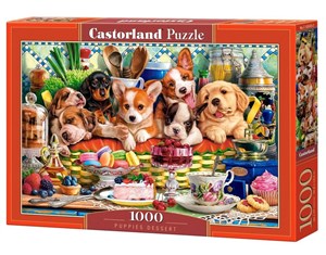 Obrazek Puzzle 1000 Puppies Dessert