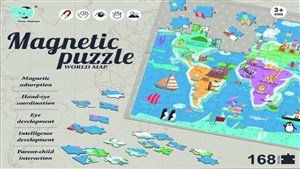 Bild von Puzzle 168 magnetyczne Mapa Świata