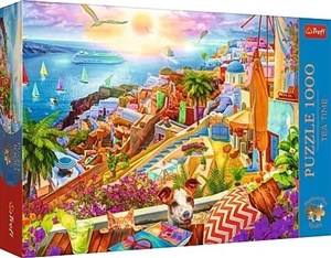 Obrazek Puzzle 1000  Premium Plus Tea Time Z wizytą na Santorini 10842