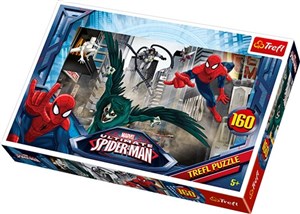 Obrazek Puzzle 160 Spiderman W pogoni za złoczyńcą