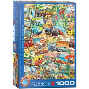 Obrazek Puzzle 1000 Stare plakaty, Podróże