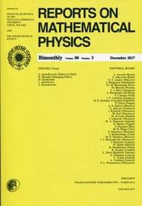 Obrazek Reports on Mathematical Physics 80/3 2017 Pergamon