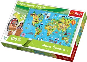 Obrazek Puzzle edukacyjne 100 Mapa świata