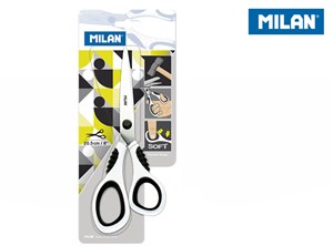 Obrazek Nożyczki Milan biurowe 20,5 cm biało-czarne