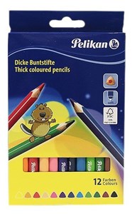 Obrazek Kredki trójkątne grube 12 kolorów