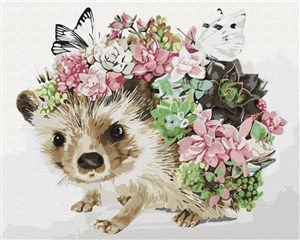 Obrazek Malowanie po numerach Wiosenny jeż 40x50cm