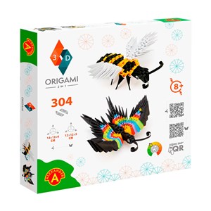 Obrazek Origami 3d 2 w 1 motyl pszczoła