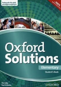 Obrazek Oxford Solutions Elementary Podręcznik Szkoła ponadgimnazjalna