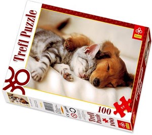 Bild von Puzzle 100 Śpiące zwierzaki
