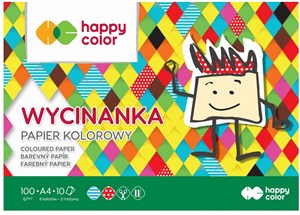 Obrazek Blok Wycinanka A4/10K 100g HAPPY COLOR