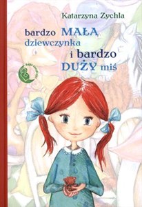 Obrazek Bardzo mała dziewczynka i bardzo duży miś