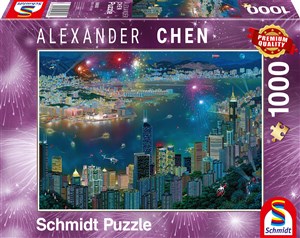 Obrazek Puzzle 1000 PQ Fajerwerki nad Hongkongiem A. Chen 108673