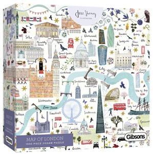 Bild von Puzzle 1000 Mapa Londynu G3