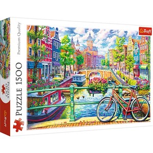 Obrazek Puzzle Kanał Amsterdamski 1500