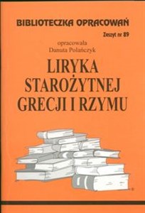 Bild von Biblioteczka Opracowań Liryka starożytnej Grecji i Rzymu Zeszyt nr 89