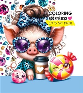 Obrazek Kolorowanka 140x140 Świnka