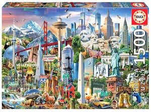 Bild von Puzzle 1500 Symbole Ameryki Północnej 109525
