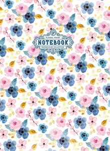 Bild von Notatnik ozdobny 64 strony kratka Kwiaty niebieski
