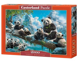 Bild von Puzzle 2000 Pandas' Winter Fun