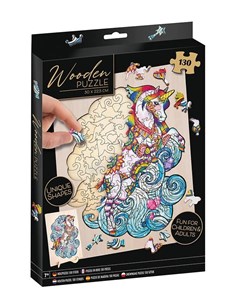 Obrazek Puzzle drewniane 130 Jednorożec