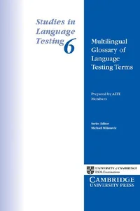 Bild von Multilingual Glossary of Language Testing Terms