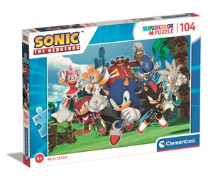 Obrazek Puzzle 104 super kolor Sonic 27159
